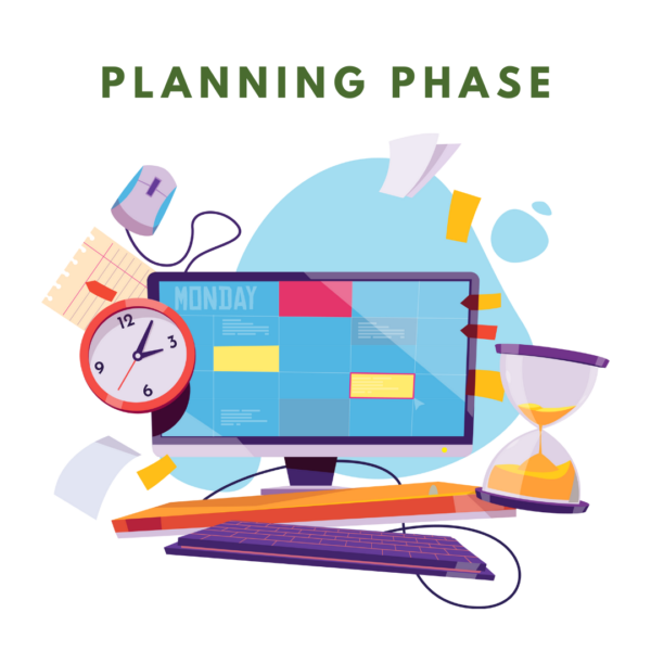 Cream and Purple Cartoon Time Management Instagram Post